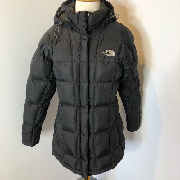 North Face Black Nylon Hooded Goose Down Parka M